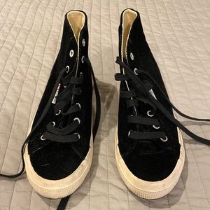 Black Superga High Tops- Size 7